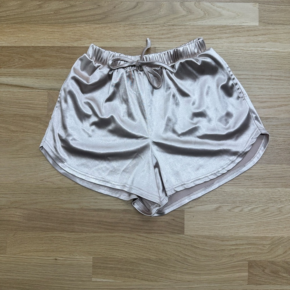ASOS Pink Blush Athletic Shorts with Elastic Waistband Satin runner